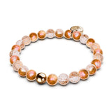 Bracelet Rose Chrome x Verre Pailleté Caramel